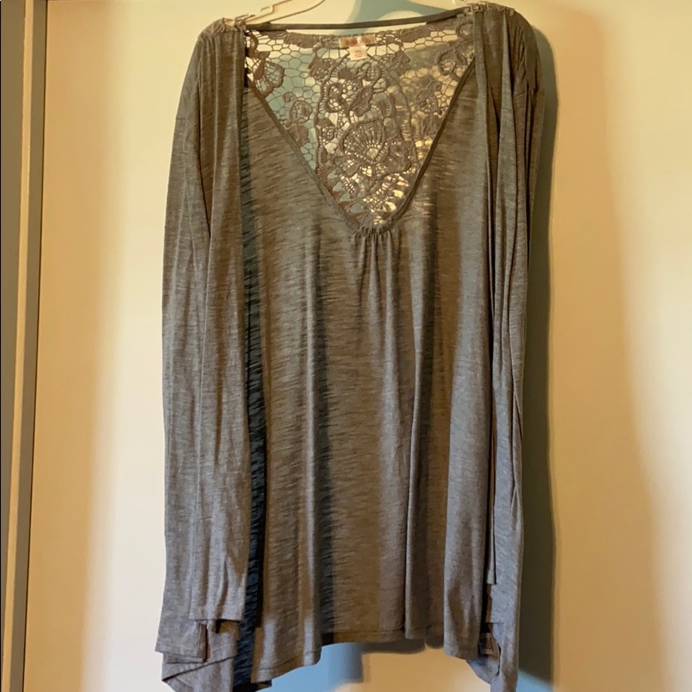Gray cardigan